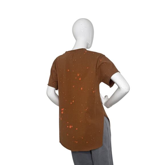 FREE BIRD Brown Oversized Shirt with Slips - Size Small | Trendy & Comfortable - Picture 6 of 6